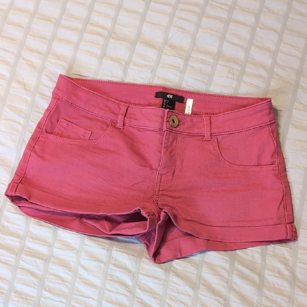 H&M Brick Red Jean Shorts Size 4